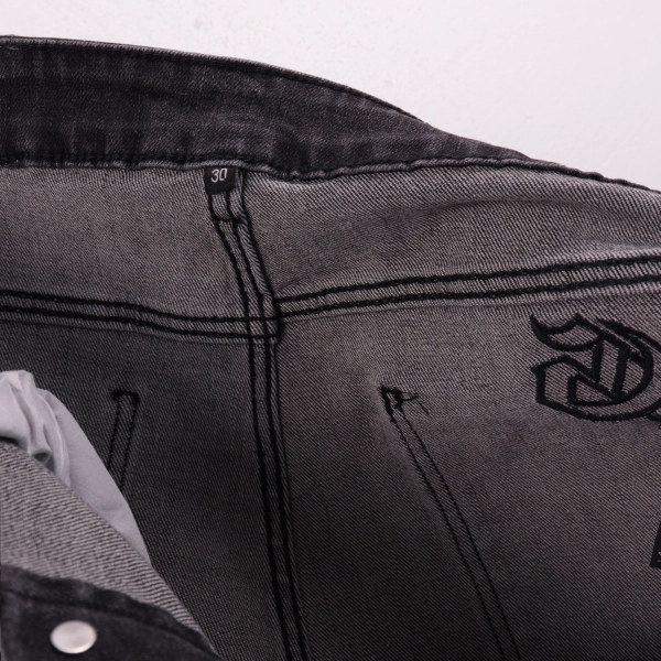 Godspeed Personalized Street Style Denim Embroidered Shorts #8660 Smoky Gray