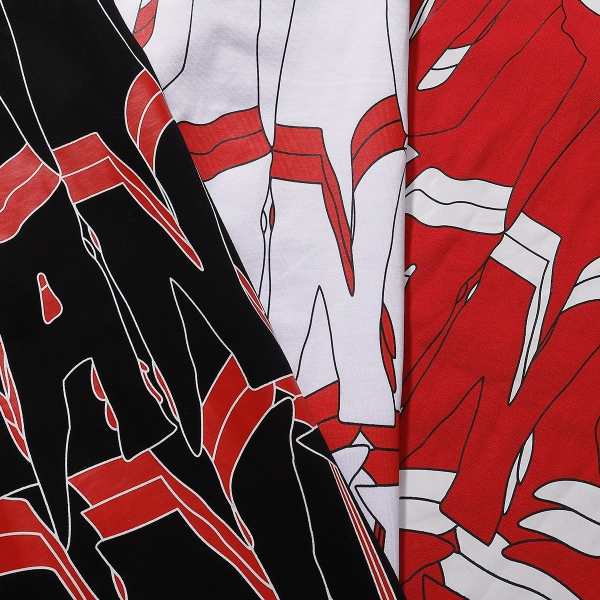 Godspeed Skele Rarri T-shirt #7069 Red/Black/White