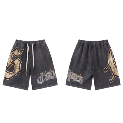 Godspeed Sweat Shorts #8678 Black/Pink 02