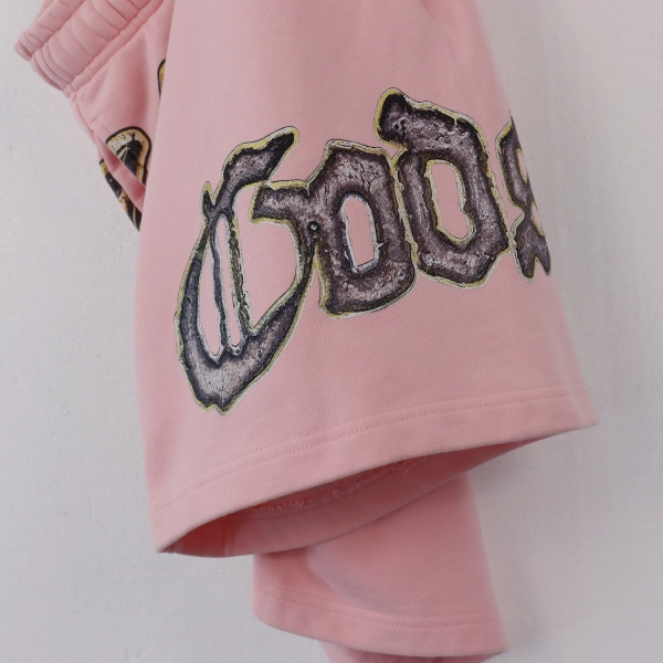Godspeed Sweat Shorts #8678 Black/Pink