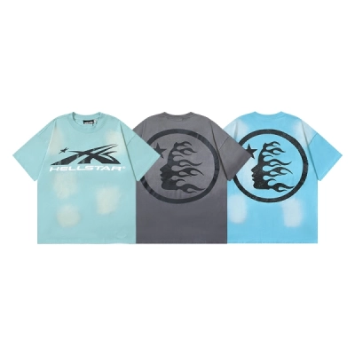 Hellstar Sport Logo Gel T-shirt #676 Cyan/Gray/Blue 01