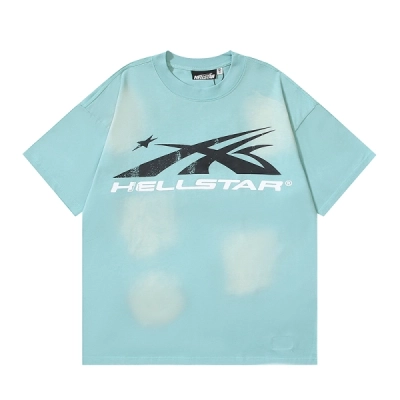 Hellstar Sport Logo Gel T-shirt #676 Cyan/Gray/Blue 02