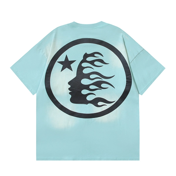 Hellstar Sport Logo Gel T-shirt #676 Cyan/Gray/Blue