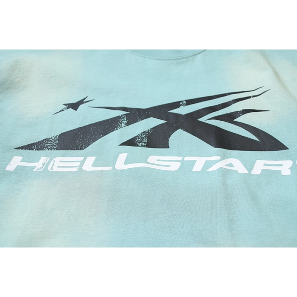 Hellstar Sport Logo Gel T-shirt #676 Cyan/Gray/Blue