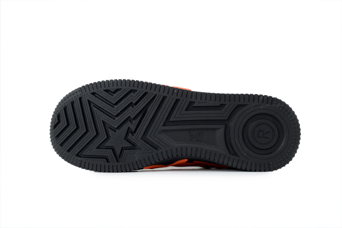 A Bathing Ape Bape Black Tangerine Red Big Star OZX8HMX 91315M