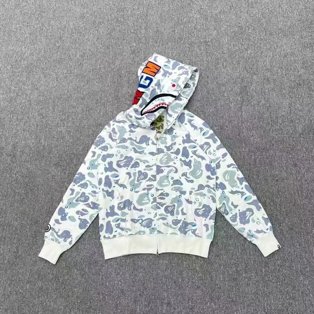 Bape Camo Zip-Up Hoodie Star White