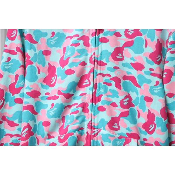 Bape Miami Co-Branded Double Hooded Shark Head Zip Hoodie