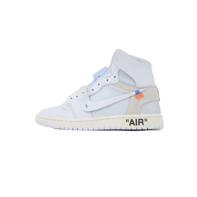 TOP Version Off-White x Air Jordan 1 Retro High OG Alaska AA3834-100 01
