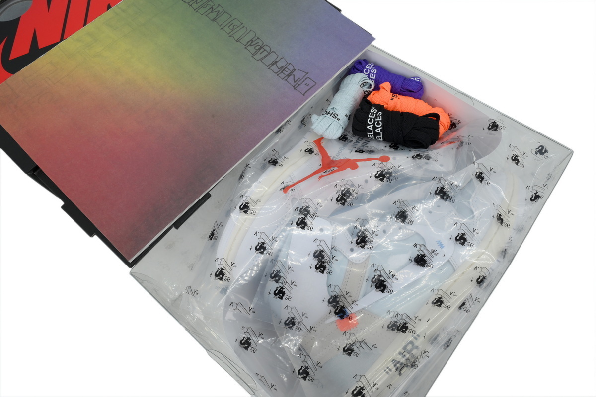 TOP Version Off-White x Air Jordan 1 Retro High OG Alaska AA3834-100