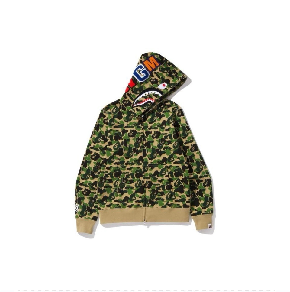 Bape ABC Camo Shark Zip Hoodie Blue/Pink/Green