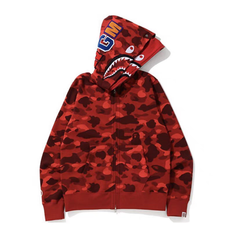 Bape Classic Double Hoodie Full Zip Hoodie Blue/Red/Purple