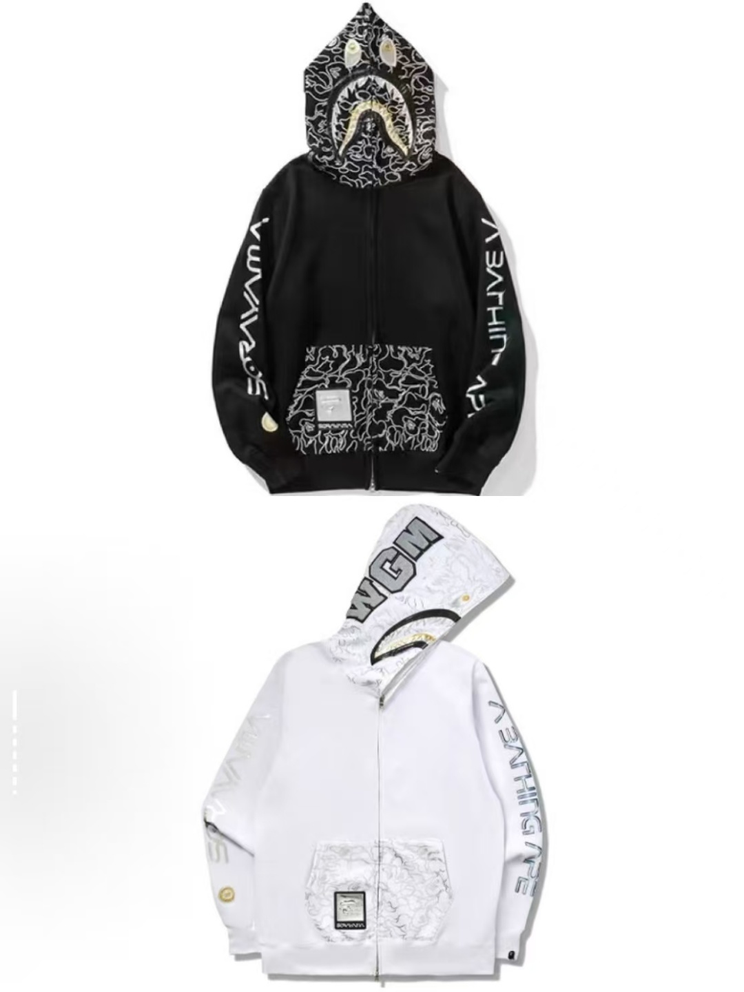 Bape Hajime Sorayama Full-Zip Hoodie Black/White