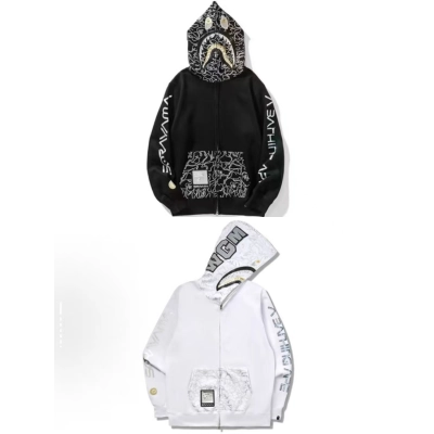 Bape Hajime Sorayama Full-Zip Hoodie Black/White 01