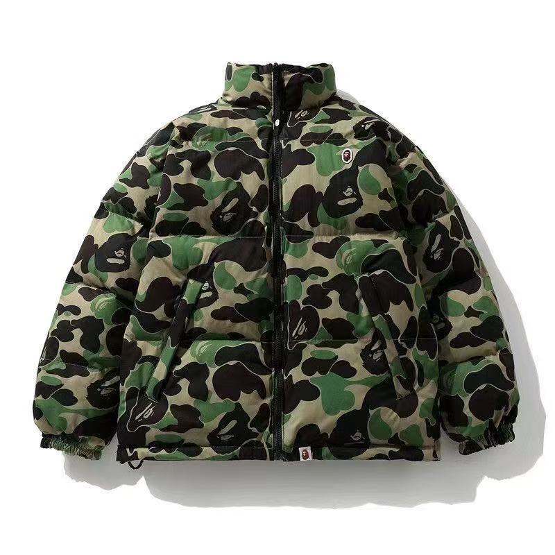 Bape Shark Parka Double Jacket White/Blue/Green