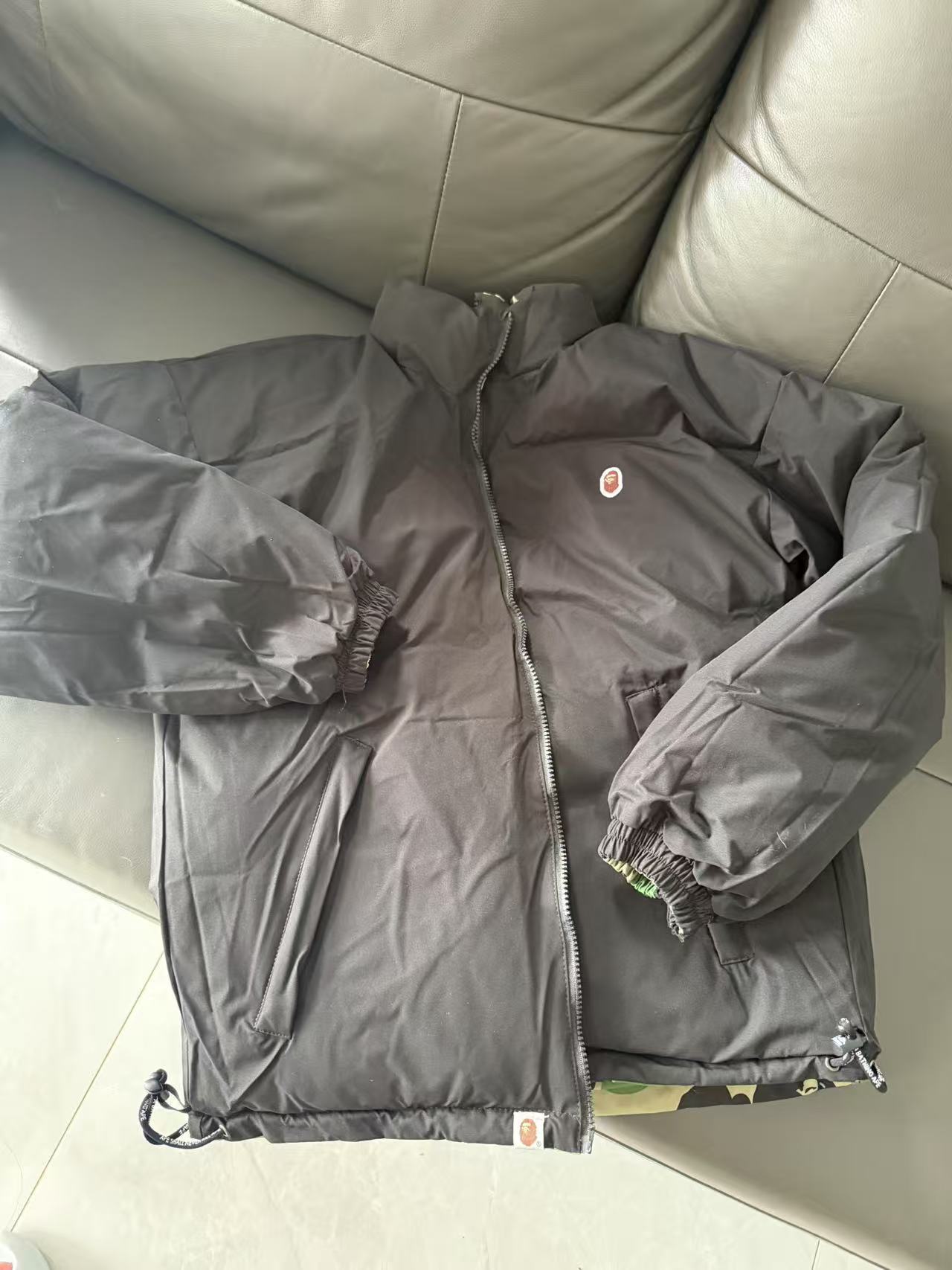 Bape Shark Parka Double Jacket White/Blue/Green