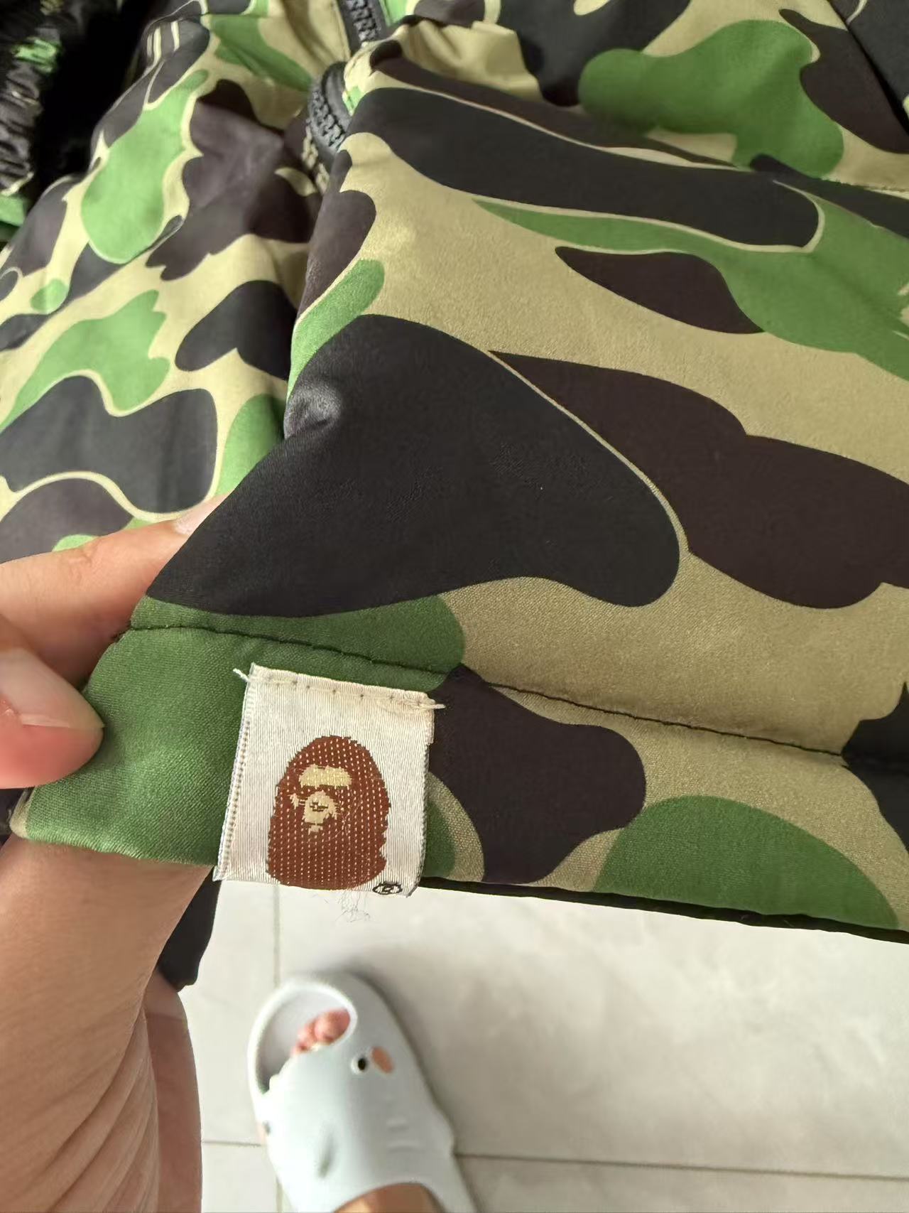 Bape Shark Parka Double Jacket White/Blue/Green