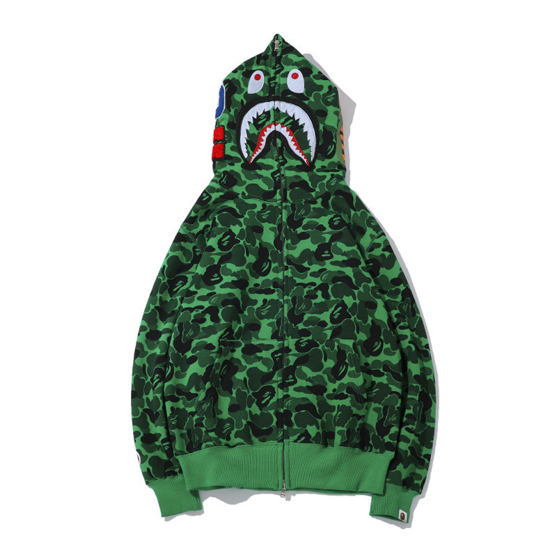 Bape Green Ghost Full Zip Hoodie