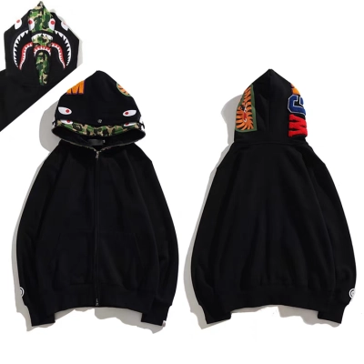Bape Double Hood Camouflage Hoodie 02
