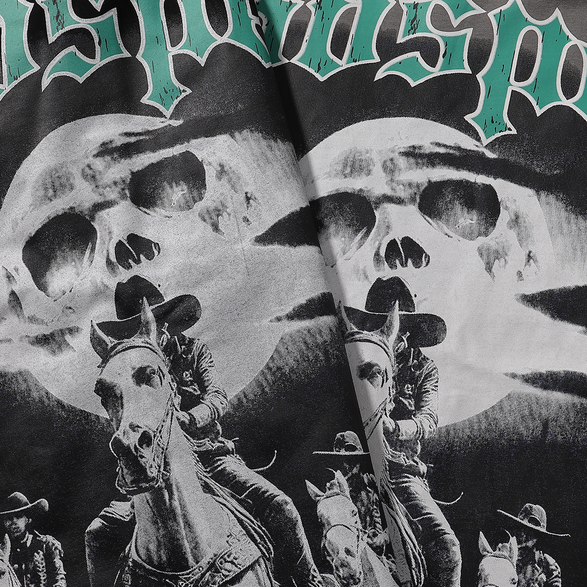 copy of Godspeed Los Angeles Hollywood Wildfire Print T-shirt #7006 Black/White