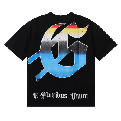 Godspeed Tech Human Earth Print T-shirt #7008 Black/White/Blue 02