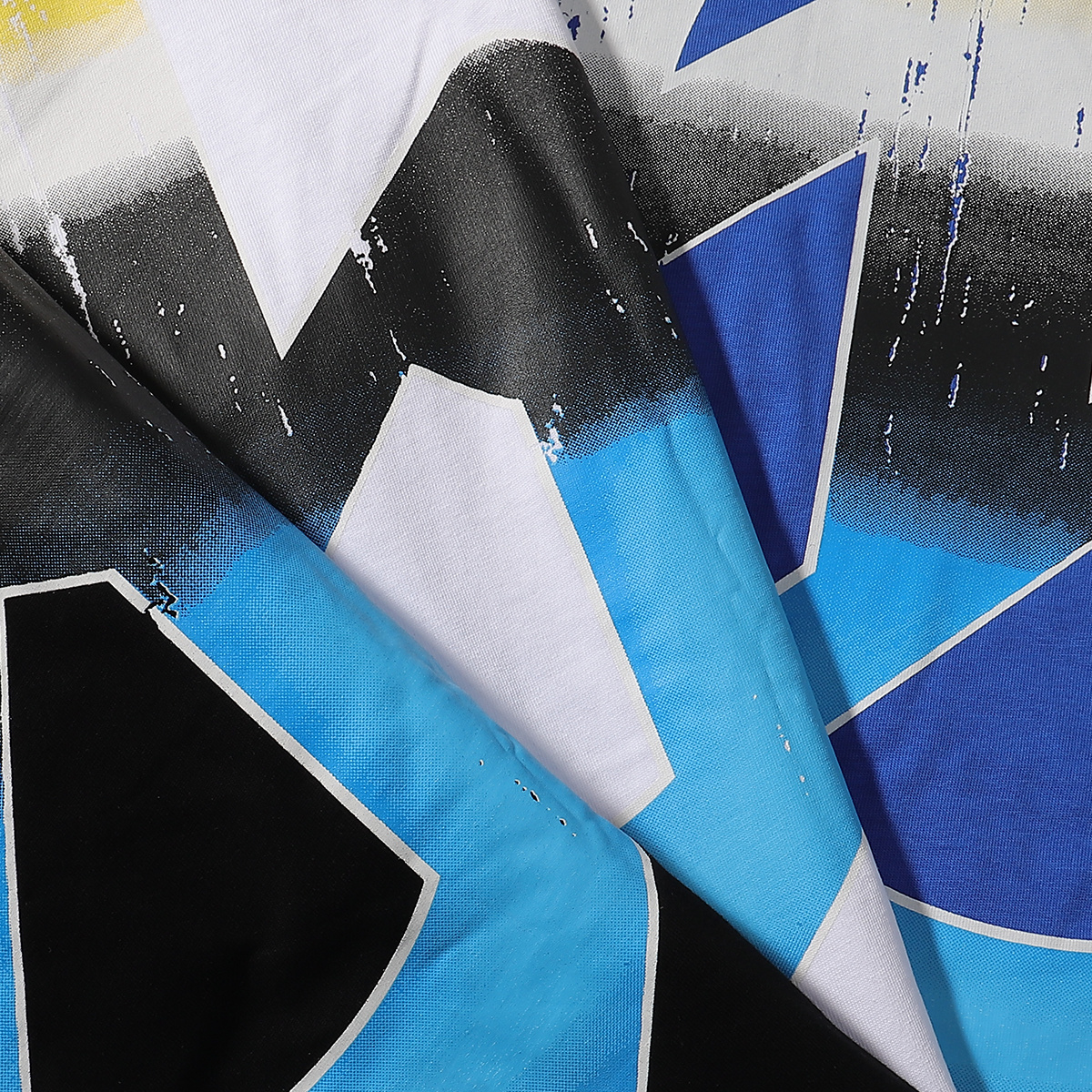 Godspeed Tech Human Earth Print T-shirt #7008 Black/White/Blue