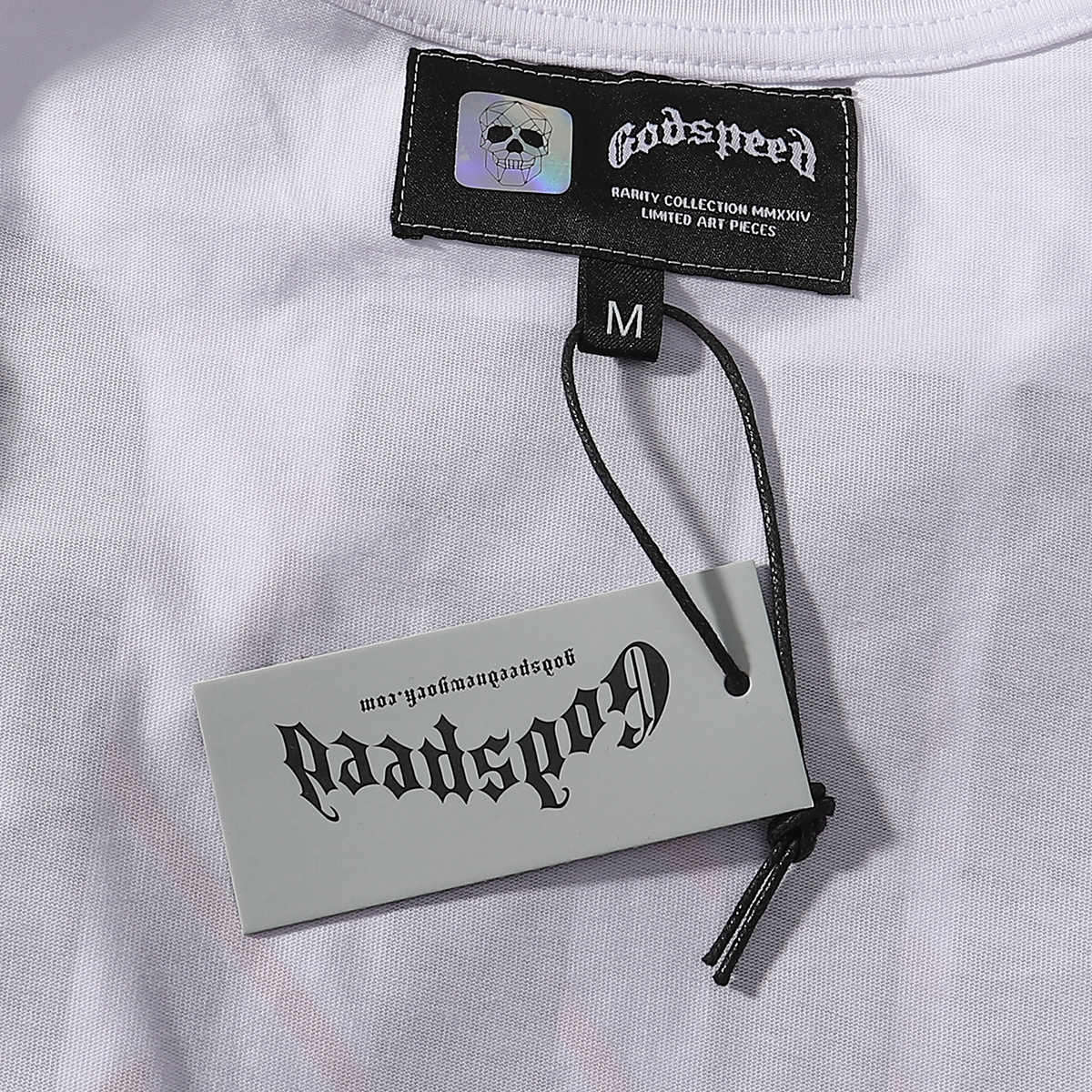 Godspeed War and Flames Car Print T-shirt #7010 Black/White