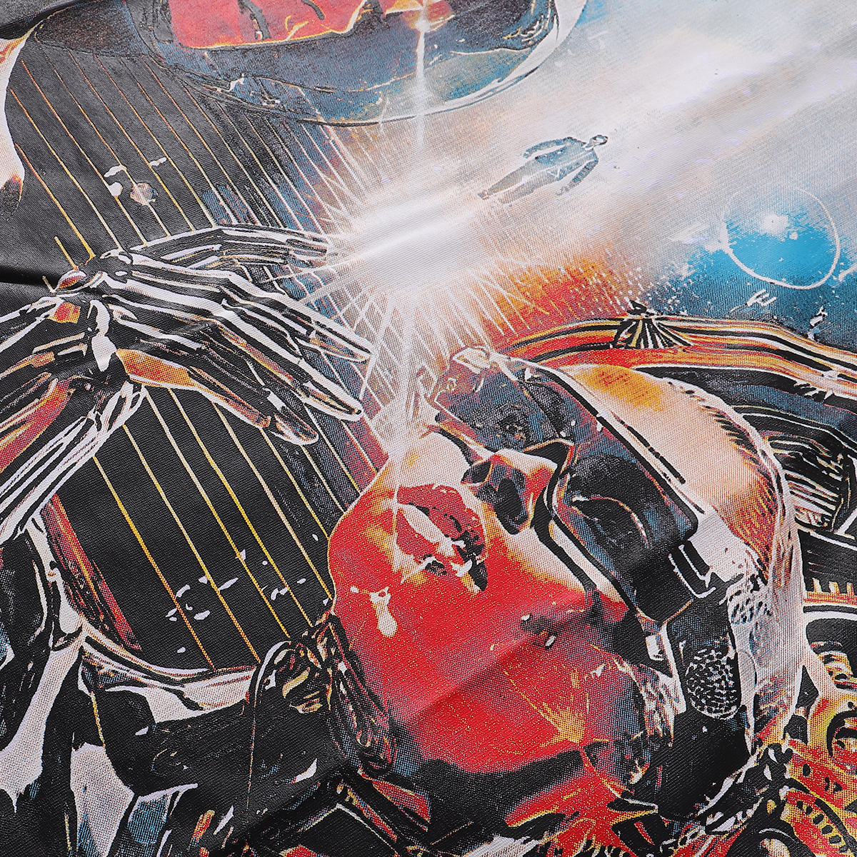 Godspeed Astronaut Robot Print T-shirt #7031 Black/Apricot/White