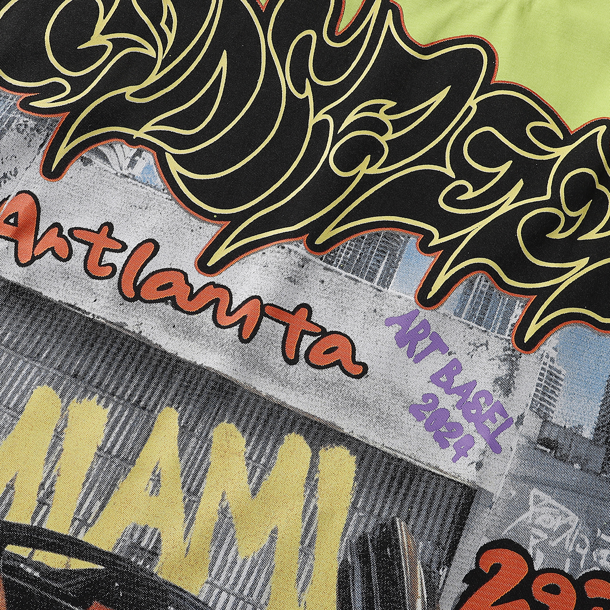 Godspeed Atlanta Limited Edition Supercar Print T-Shirt #7050 Black/White/Green