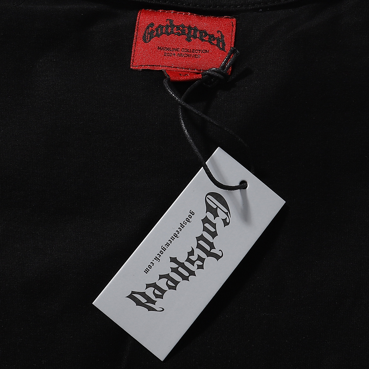 Godspeed City UFO Print T-shirt #7039 Black/Apricot