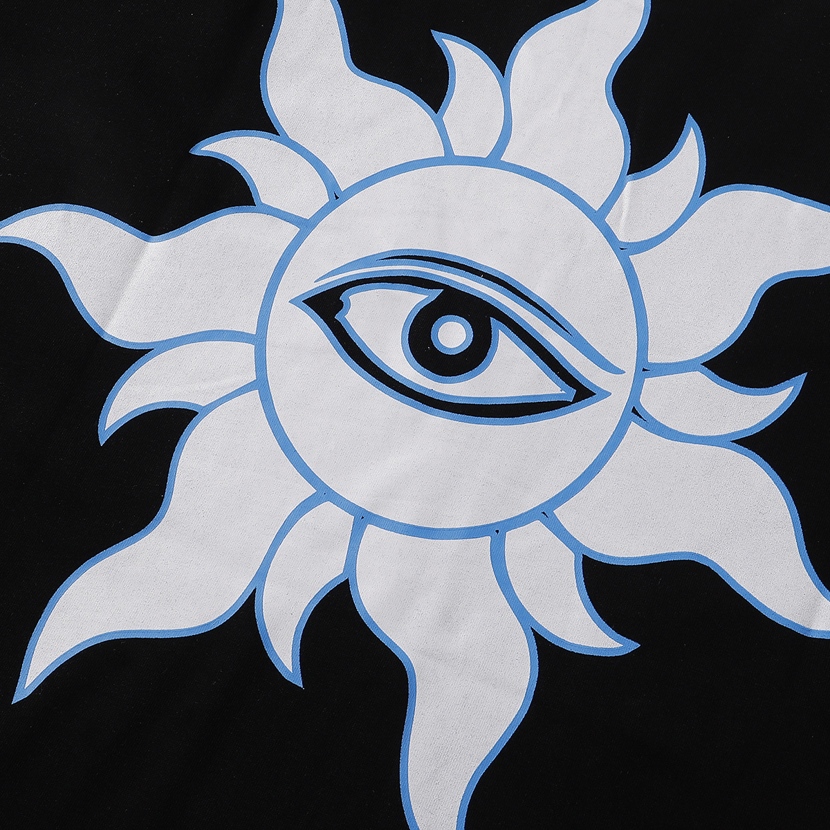 Godspeed City UFO Print T-shirt #7039 Black/Apricot