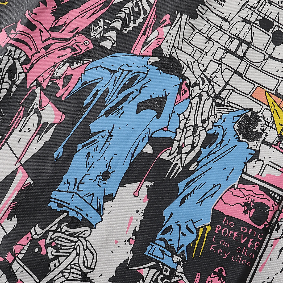 Godspeed Graffiti Wall Skull Artist Print T-Shirt #7013 Black/Apricot