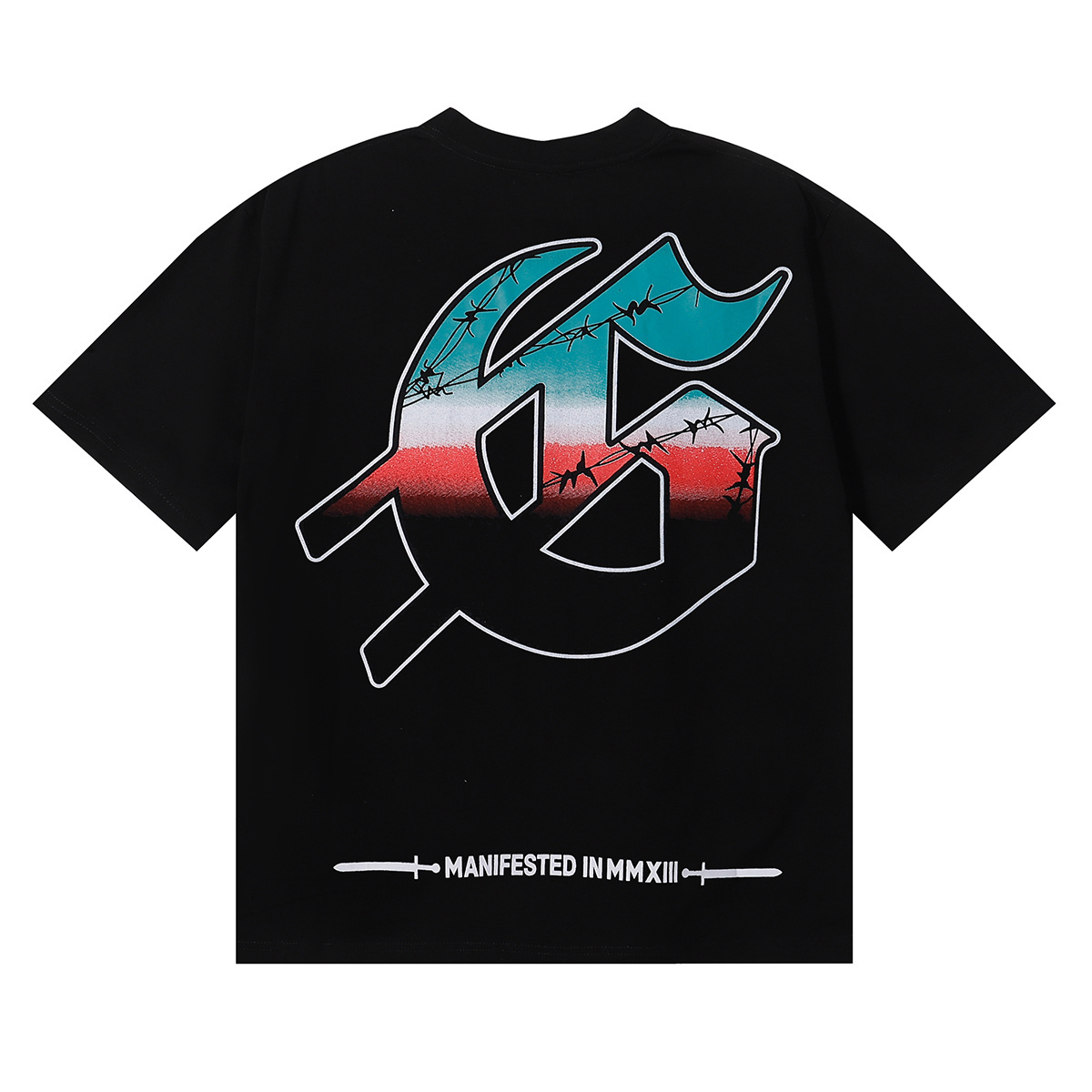 Godspeed Helicopter Print Cotton T-Shirt #7035 Black