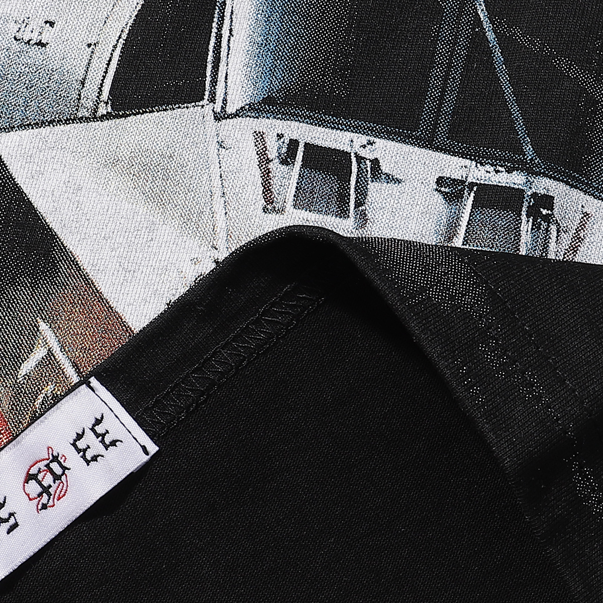 Godspeed Helicopter Print Cotton T-Shirt #7035 Black