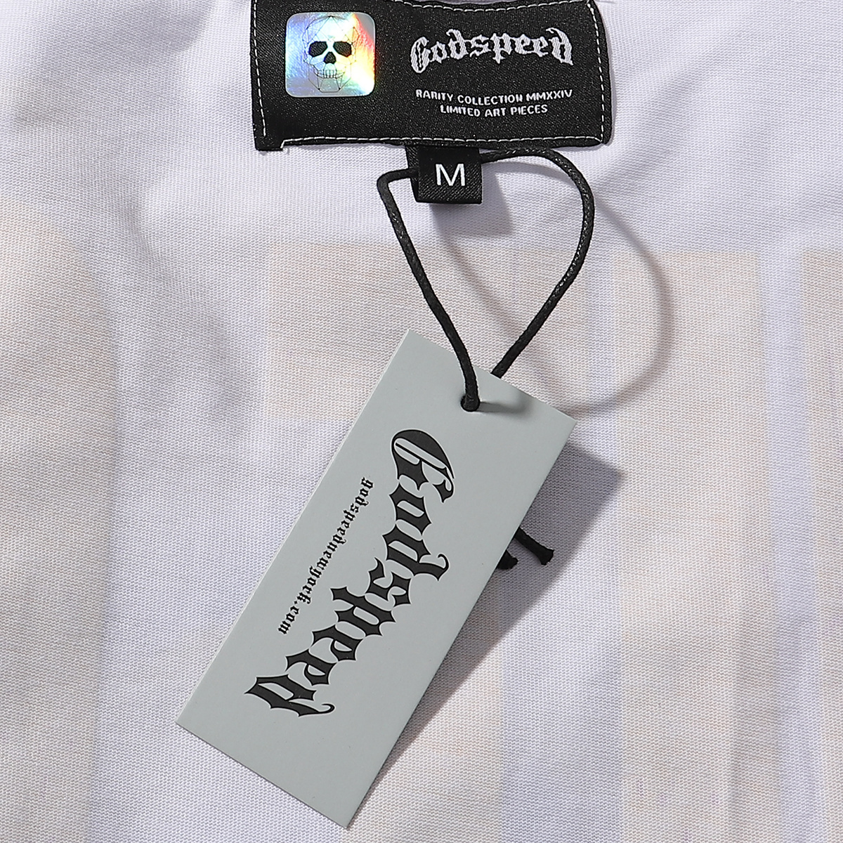 Godspeed Knight Rose Print T-shirt #7027 Black/White