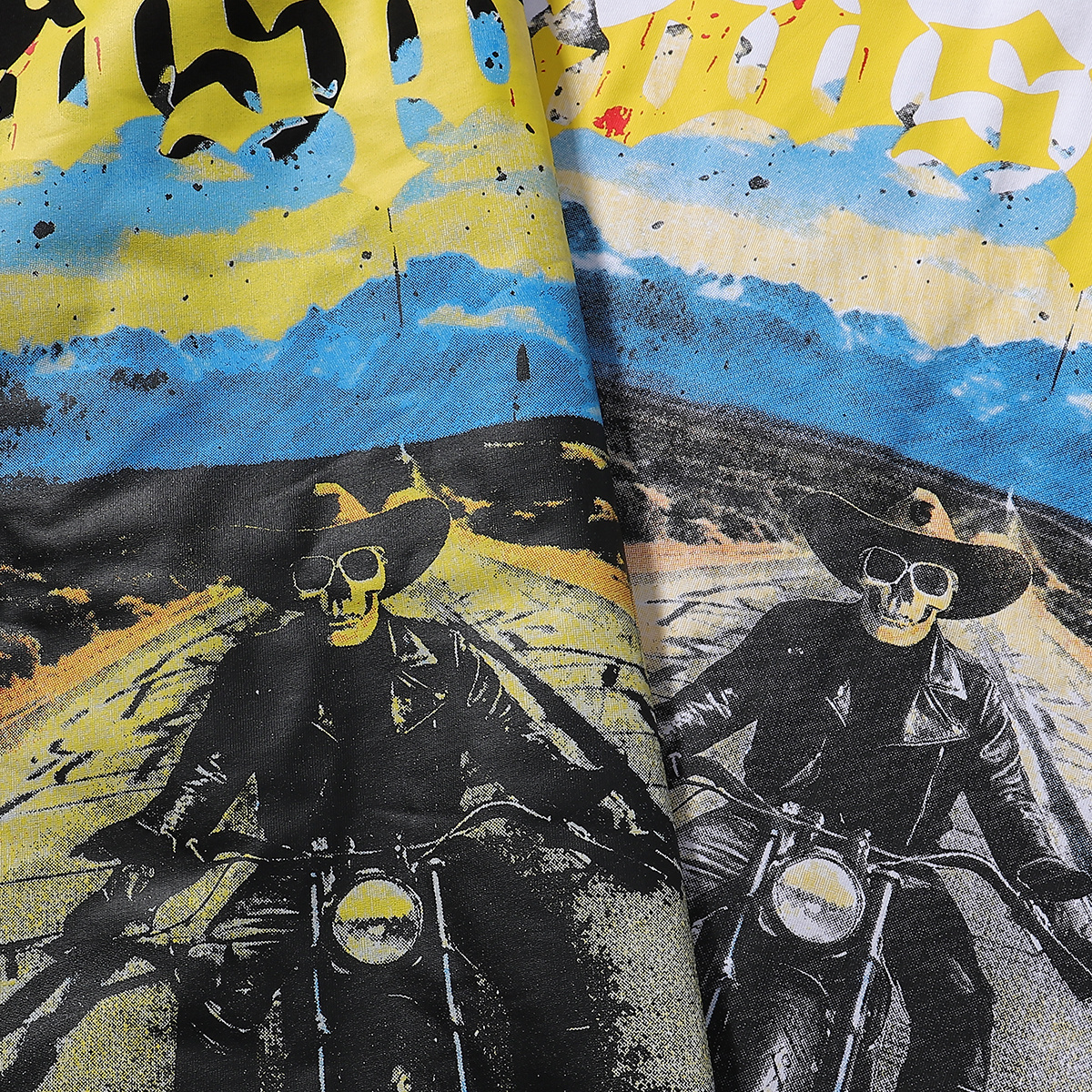 Godspeed Knight Rose Print T-shirt #7027 Black/White