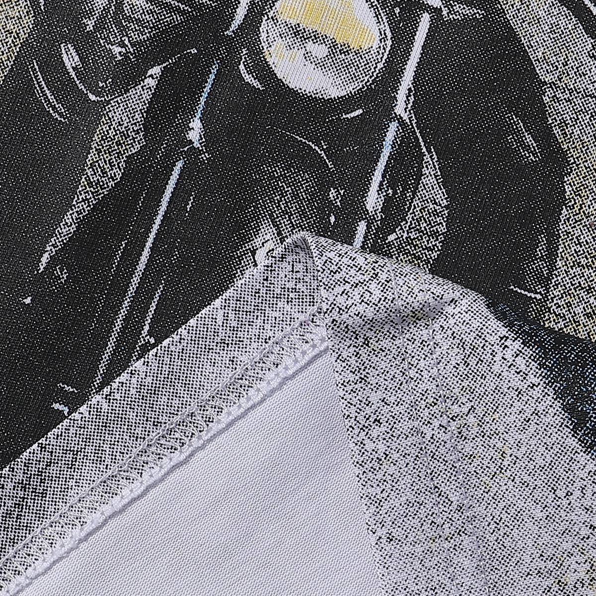 Godspeed Knight Rose Print T-shirt #7027 Black/White