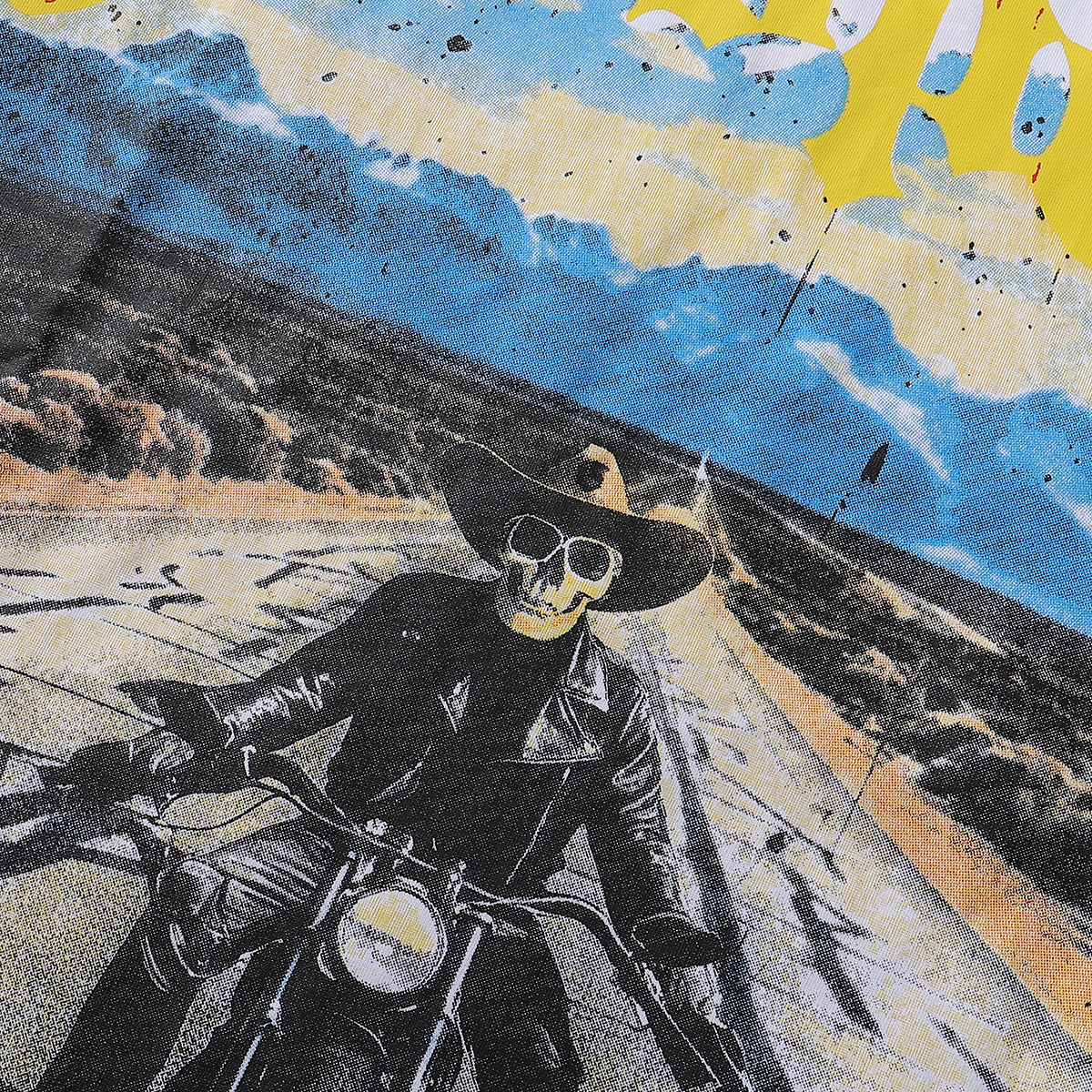 Godspeed Knight Rose Print T-shirt #7027 Black/White