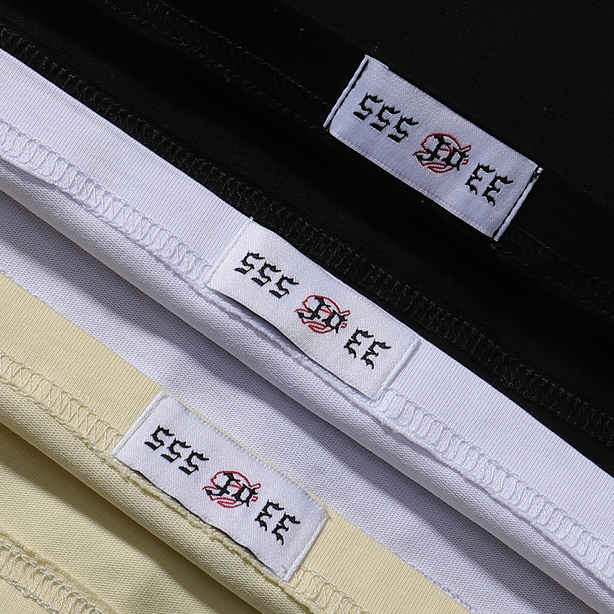 Godspeed Masked Print T-Shirt #7020 Black/Apricot/White