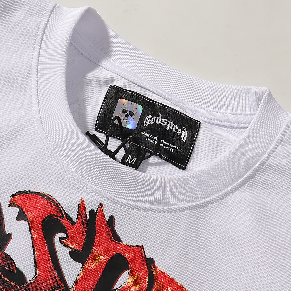 Godspeed Racer F1 Champagne Print T-Shirt #7015 Black/White