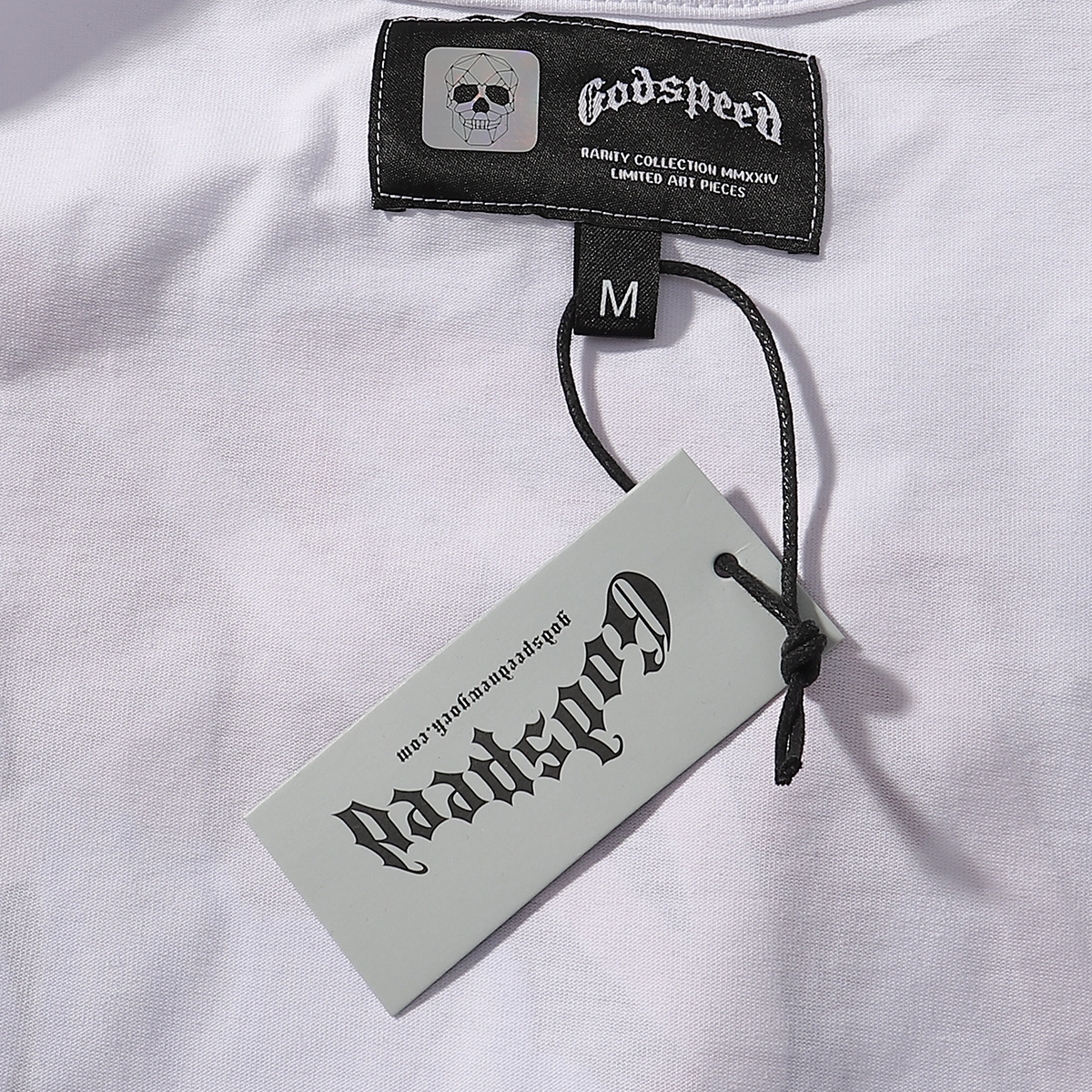 Godspeed Relaxed Beach Skull Print T-Shirt #7021 Black/White