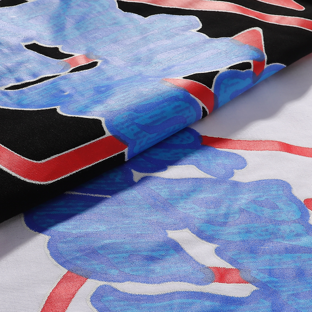 Godspeed Relaxed Beach Skull Print T-Shirt #7021 Black/White