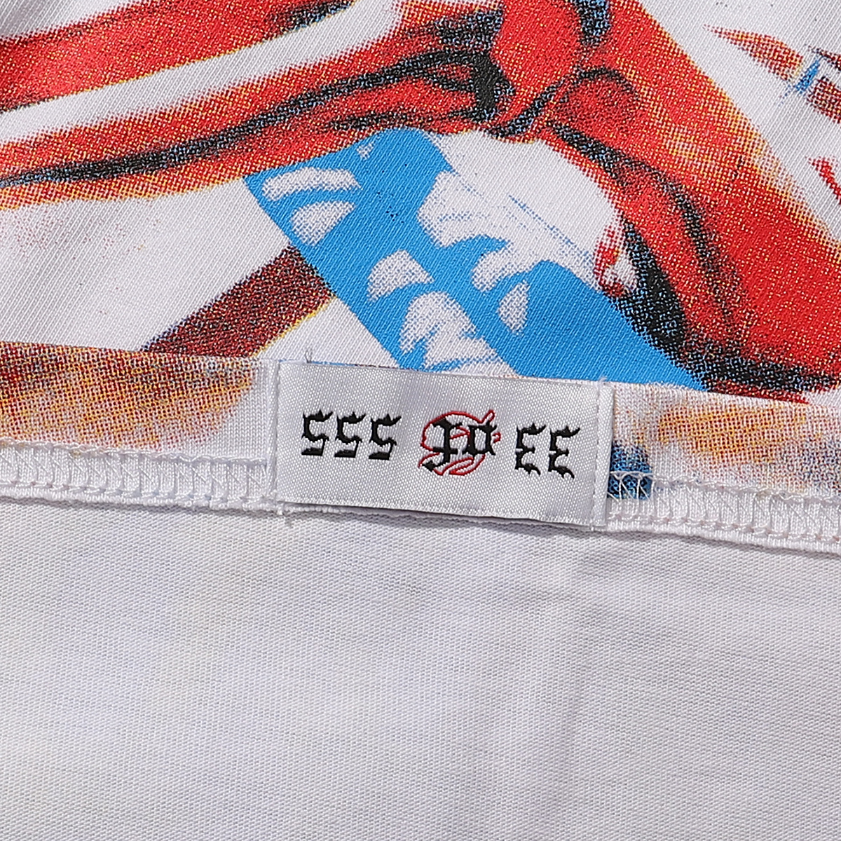 Godspeed Relaxed Beach Skull Print T-Shirt #7021 Black/White