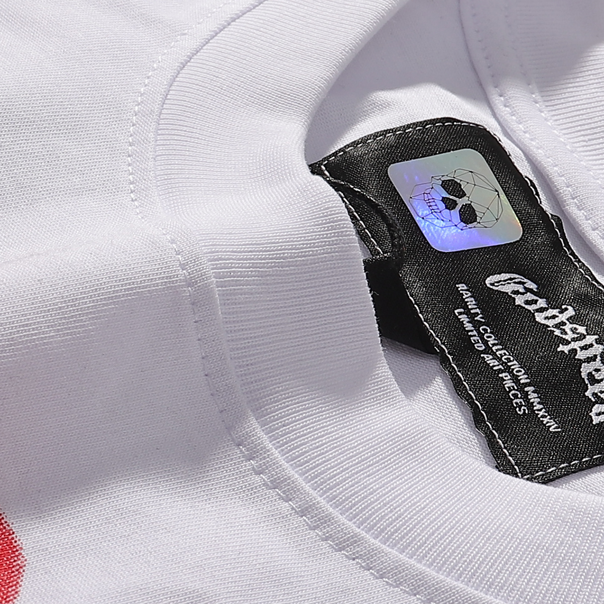 Godspeed Relaxed Beach Skull Print T-Shirt #7021 Black/White