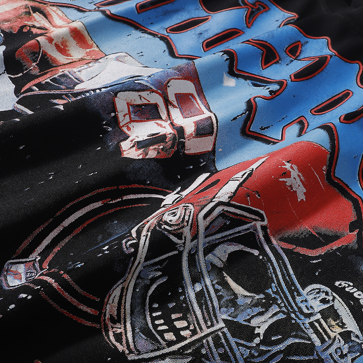 Godspeed Rugby Player Print T-Shirt #7033 Black/Apricot