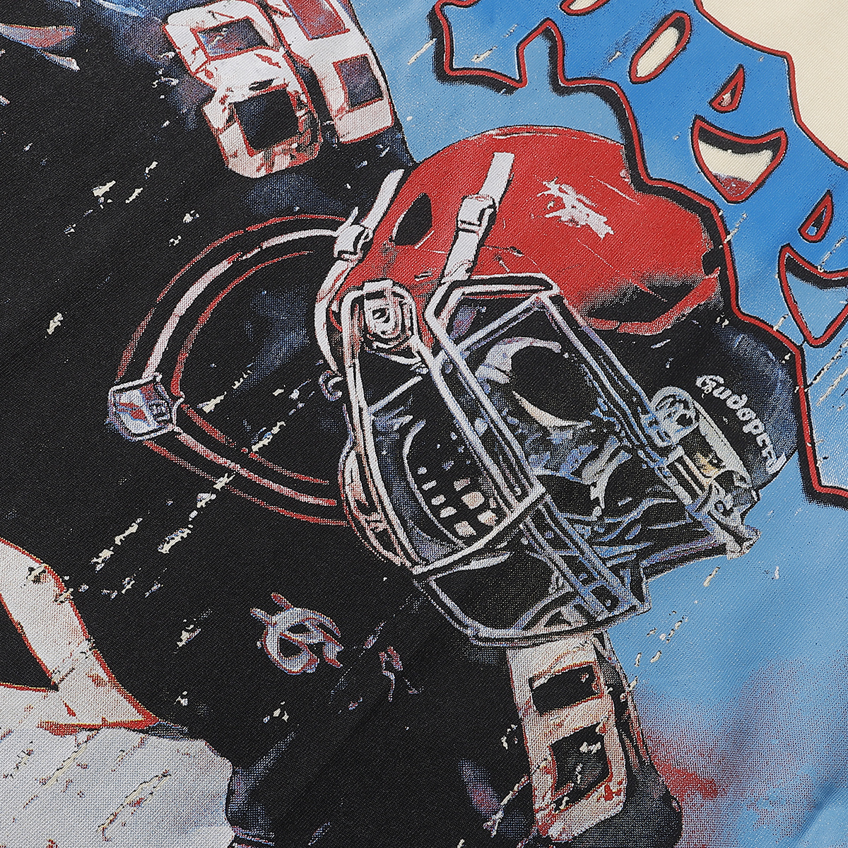 Godspeed Rugby Player Print T-Shirt #7033 Black/Apricot