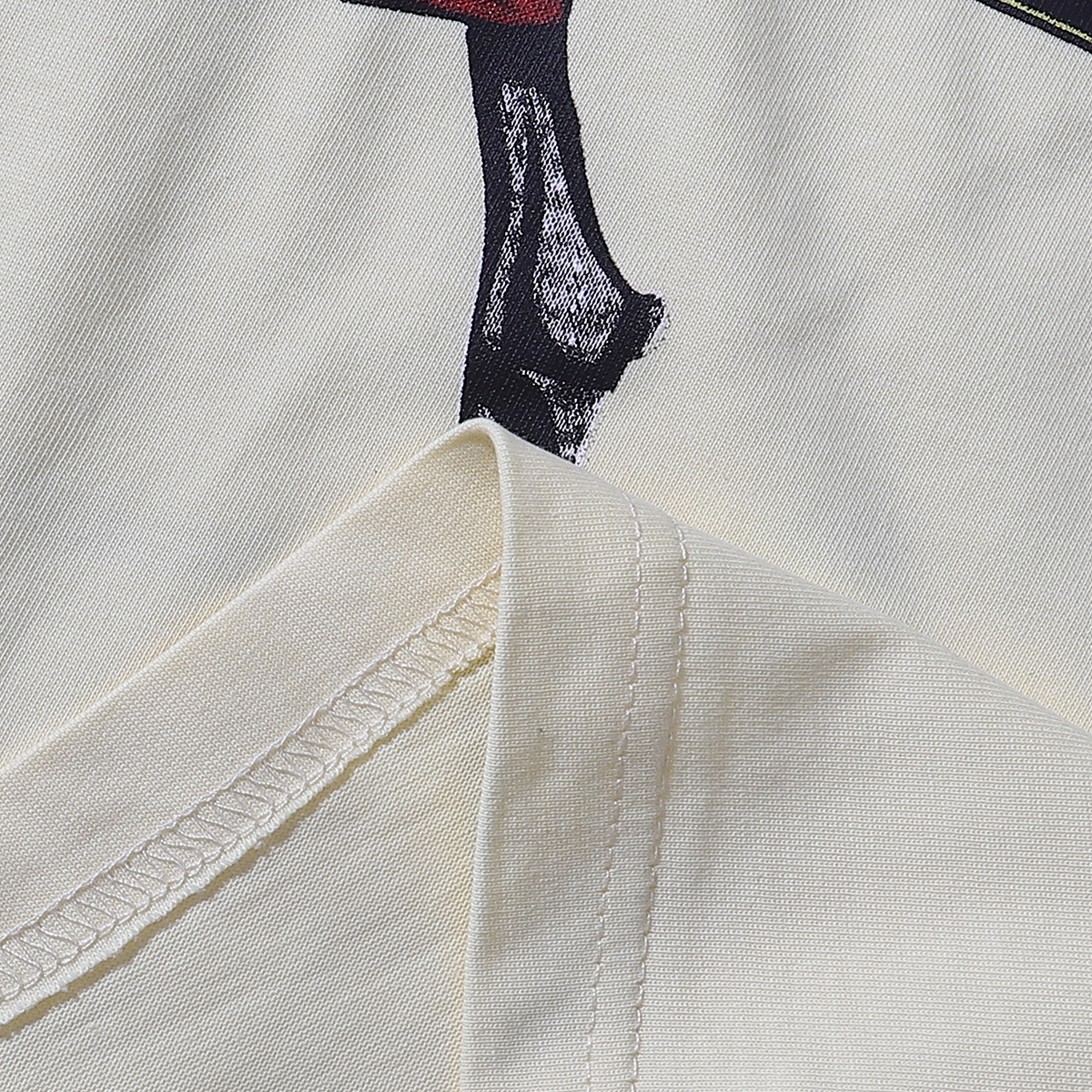 Godspeed Skateboard Skull Print T-Shirt #7018 Black/Apricot/White