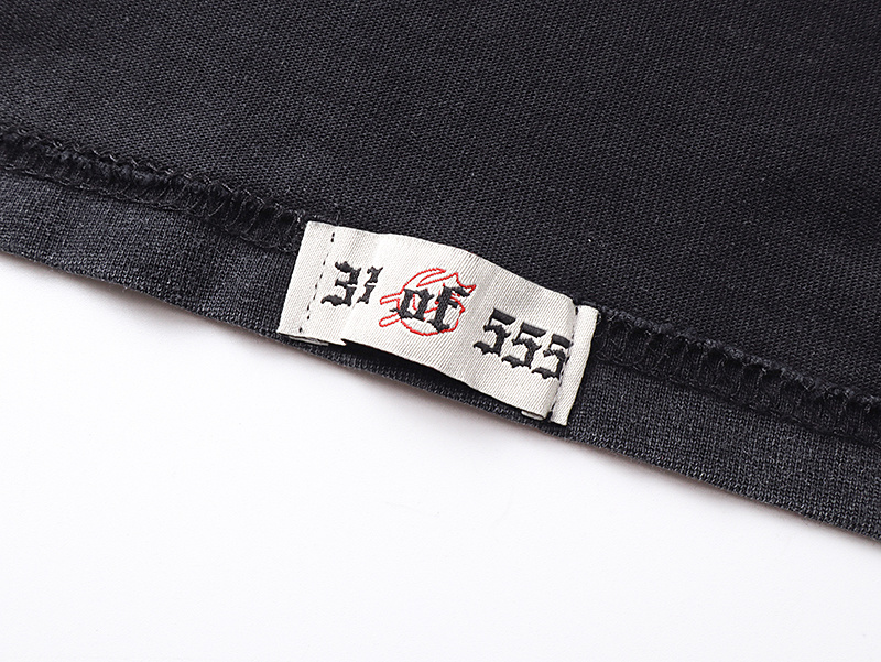 Godspeed Skull Astronaut Print Cotton T-Shirt #1171 Black