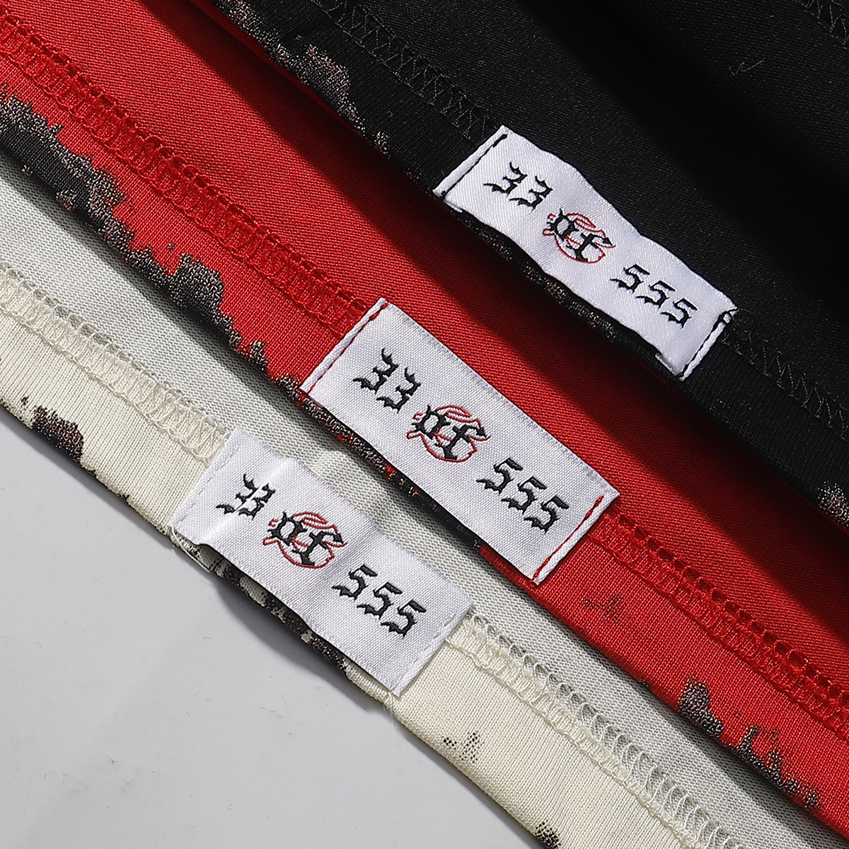 Godspeed Skull Print T-Shirt #7037 Black/Apricot/Red