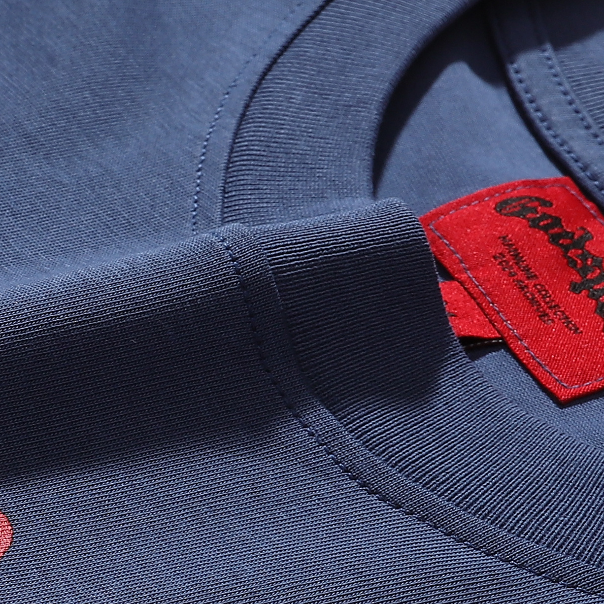 Godspeed Speech Skull Print T-Shirt #7028 Blue/Apricot/Black/White