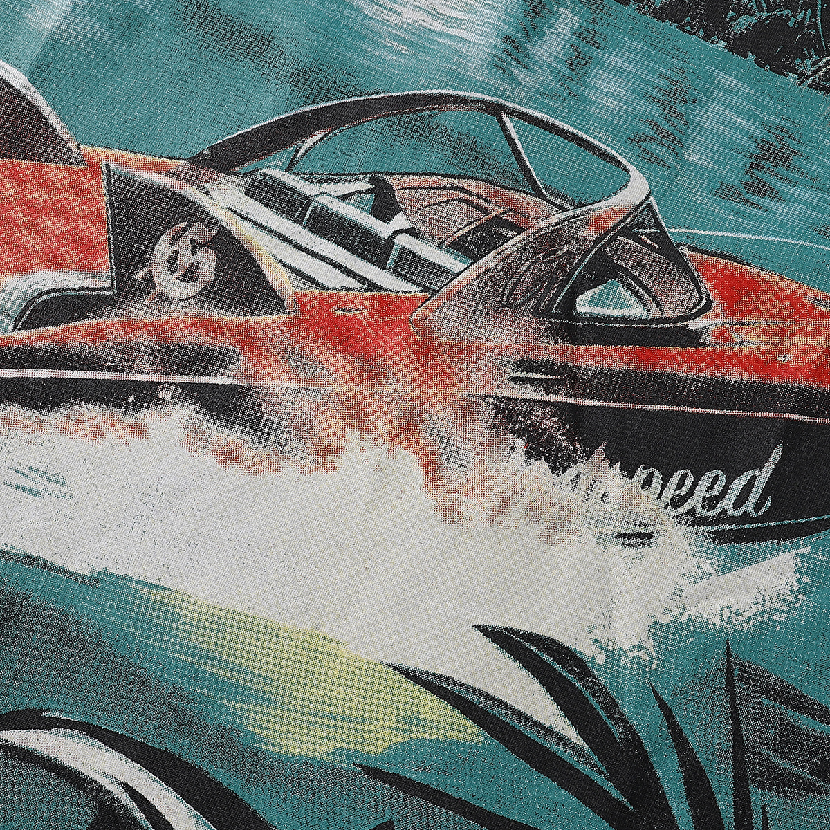 Godspeed Speedboat Shark Print T-shirt #7051 Black/White